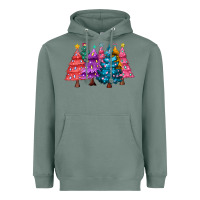 Sage christmas trees and lights Heavyweight Hoodie - MaliasSmallBusiness