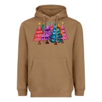 Toasted Coconut christmas trees and lights Heavyweight Hoodie - MaliasSmallBusiness