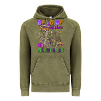 Vintage Olive bead up bitches it's mardi gras skeleton Vintage Hoodie - FaDigitalArtStudio