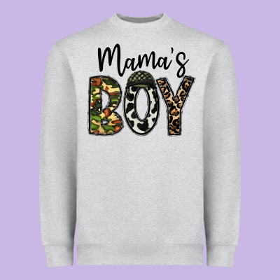Mama's Boy Heavyweight Sweatshirt Designed By Cowhidedigitalart
