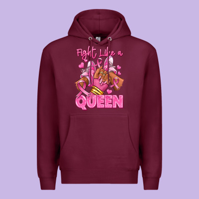 Survivor Queen Breast Cancer Afro Girl Sneakers Premium Hoodie Designed By Ranaportraitstore