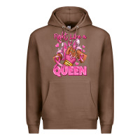 Chestnut Survivor queen Breast Cancer afro girl sneakers Premium Hoodie - RanaPortraitStore