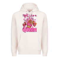 Pale Pink Survivor queen Breast Cancer afro girl sneakers Premium Hoodie - RanaPortraitStore