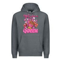 Rock Survivor queen Breast Cancer afro girl sneakers Premium Hoodie - RanaPortraitStore