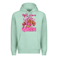 Seafoam Survivor queen Breast Cancer afro girl sneakers Premium Hoodie - RanaPortraitStore