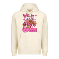 Tofu Survivor queen Breast Cancer afro girl sneakers Premium Hoodie - RanaPortraitStore