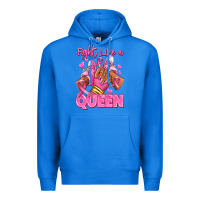 True Royal Survivor queen Breast Cancer afro girl sneakers Premium Hoodie - RanaPortraitStore