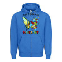 True Royal it's ok to be different Zipper Hoodie - MaliasSmallBusiness
