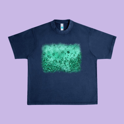 Green Glitter Background Urban Heavy Tee Designed By Jahusdesignshop