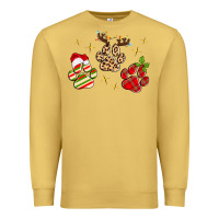 Antique Gold christmas paws Premium Sweatshirt - MaliasSmallBusiness