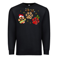 Black christmas paws Premium Sweatshirt - MaliasSmallBusiness