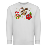 Dove Grey christmas paws Premium Sweatshirt - MaliasSmallBusiness