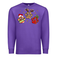 Purple christmas paws Premium Sweatshirt - MaliasSmallBusiness