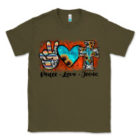 Army Green peace love jesus Classic Tee - JahusDesignShop