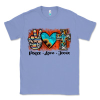 Colony Blue peace love jesus Classic Tee - JahusDesignShop