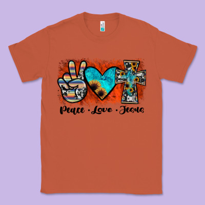 Peace Love Jesus Classic Tee Designed By Jahusdesignshop