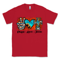 Red peace love jesus Classic Tee - JahusDesignShop