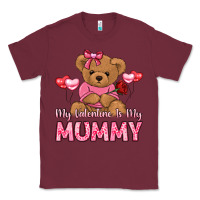 Burgundy my valentine is my mummy Classic Tee - LillyAllenDesigns