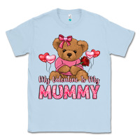 Dusty Blue my valentine is my mummy Classic Tee - LillyAllenDesigns