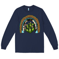 Navy cactus rainbow Long Sleeve Tee - JahusDesignShop