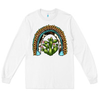 White cactus rainbow Long Sleeve Tee - JahusDesignShop