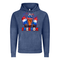Vintage Denim 4th of July ice creams tastes like freedom Vintage Hoodie - Neo Western