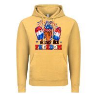 Vintage Mustard 4th of July ice creams tastes like freedom Vintage Hoodie - Neo Western