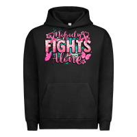 Pigment Black Nobody fights alone Cancer Awareness Urban Hoodie - HowdyJamesFarm
