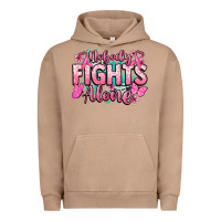 Pigment Burro Nobody fights alone Cancer Awareness Urban Hoodie - HowdyJamesFarm