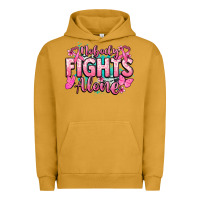 Pigment Peanut Butter Nobody fights alone Cancer Awareness Urban Hoodie - HowdyJamesFarm