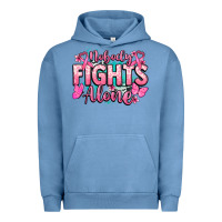 Pigment Pebble Blue Nobody fights alone Cancer Awareness Urban Hoodie - HowdyJamesFarm