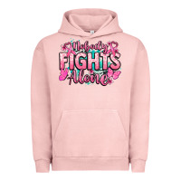 Pigment Salmon Nobody fights alone Cancer Awareness Urban Hoodie - HowdyJamesFarm