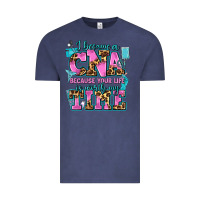 Vintage Denim i became a cna because your life is worth my time Vintage Tee - AdoDesignShop