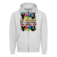 Dove Grey ı would not change you autism Zipper Hoodie - MaliasSmallBusiness