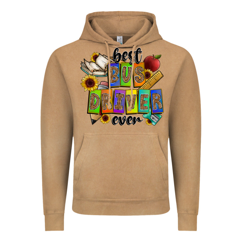 Best Bus Driver Ever Vintage Hoodie by CowhideDigitalArt | Teevron