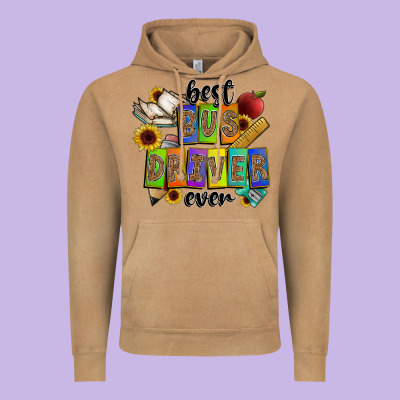 Best Bus Driver Ever Vintage Hoodie Designed By Cowhidedigitalart