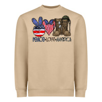 Mushroom peace love america Heavyweight Sweatshirt - CowhideDigitalArt