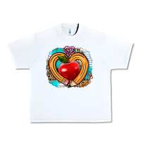White teacher heart pen Urban Heavy Tee - AdoDesignShop