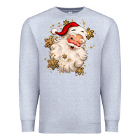 Heather Grey Christmas santa claus Premium Sweatshirt - MaliasSmallBusiness