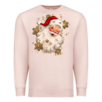 Pale Pink Christmas santa claus Premium Sweatshirt - MaliasSmallBusiness