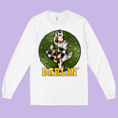 Cowhide Darlin Long Sleeve Tee Designed By Jahusdesignshop