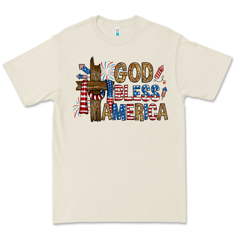 God  Bless America With Cross Premium Tee by RanaPortraitStore | Teevron