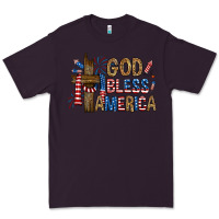Plum god  bless america with cross Premium Tee - RanaPortraitStore