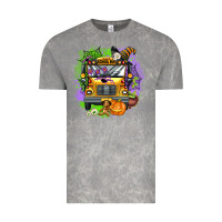 Cloud Rock halloween school bus Vintage Tee - AdoDesignShop