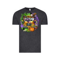 Vintage Black halloween school bus Vintage Tee - AdoDesignShop
