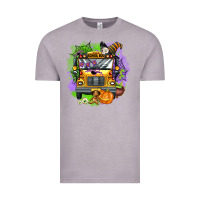 Vintage Zinc halloween school bus Vintage Tee - AdoDesignShop
