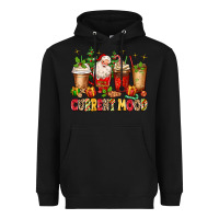 Black Christmas Santa coffee cups current mood Heavyweight Hoodie - MaliasSmallBusiness