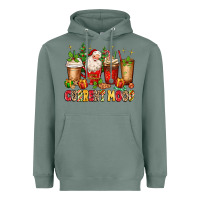 Sage Christmas Santa coffee cups current mood Heavyweight Hoodie - MaliasSmallBusiness