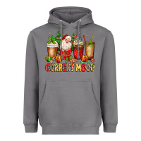 Christmas Santa Coffee Cups Current Mood Heavyweight Hoodie | Teevron