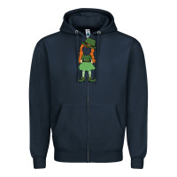 Navy leprechaun girl faceless Zipper Hoodie - MaliasSmallBusiness